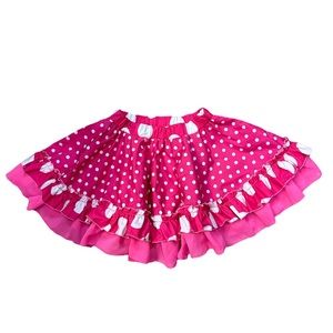 TODDLER New Barbie pink polka dot skirt with ruffles